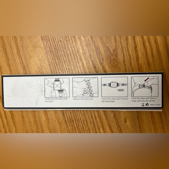 Smart Watch Band Black and Silver Glitter NRE OPEN BOX - Picture 4 of 6